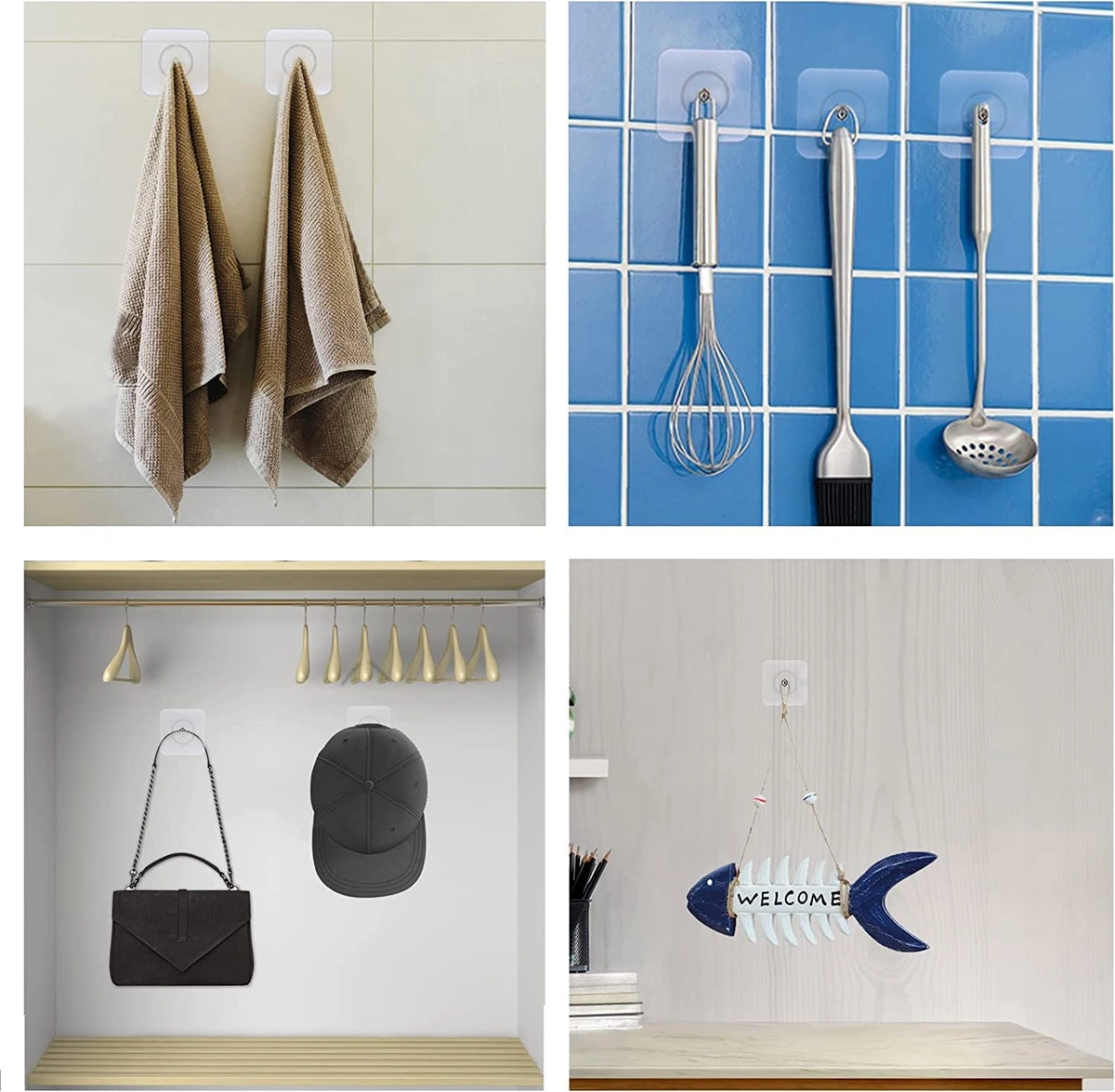 Screw Hooks For Strong Wall Hanging